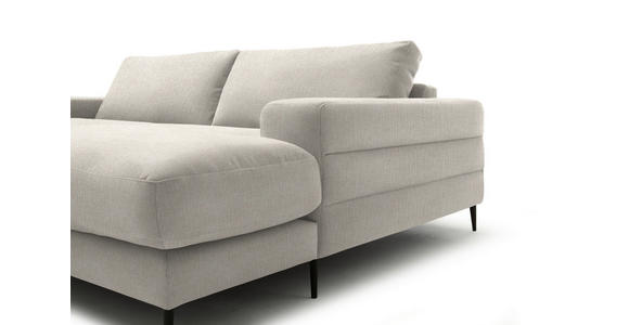 ECKSOFA  in Flachgewebe Naturfarben  253/177 cm  - Schwarz/Naturfarben, Design, Textil/Metall (253/177cm) - Dieter Knoll