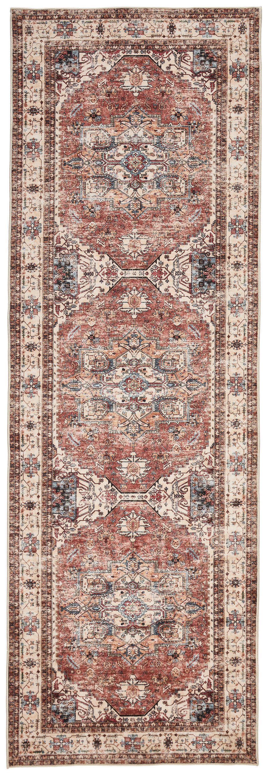 BĚHOUN, 80/250 cm, vícebarevná, béžová - vícebarevná/béžová, Trend, textil (80/250cm) - Novel