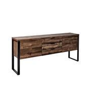 SIDEBOARD  180/76,2/39,5 cm 3 Schublade(n)  - Eichefarben/Anthrazit, Design, Holzwerkstoff/Metall (180/76,2/39,5cm)