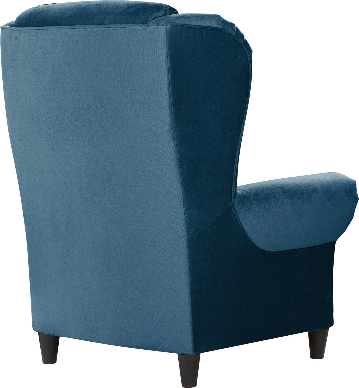 OHRENSESSEL Plüsch Blau  - Blau/Schwarz, Design, Holz/Textil (94/112/92cm) - MID.YOU