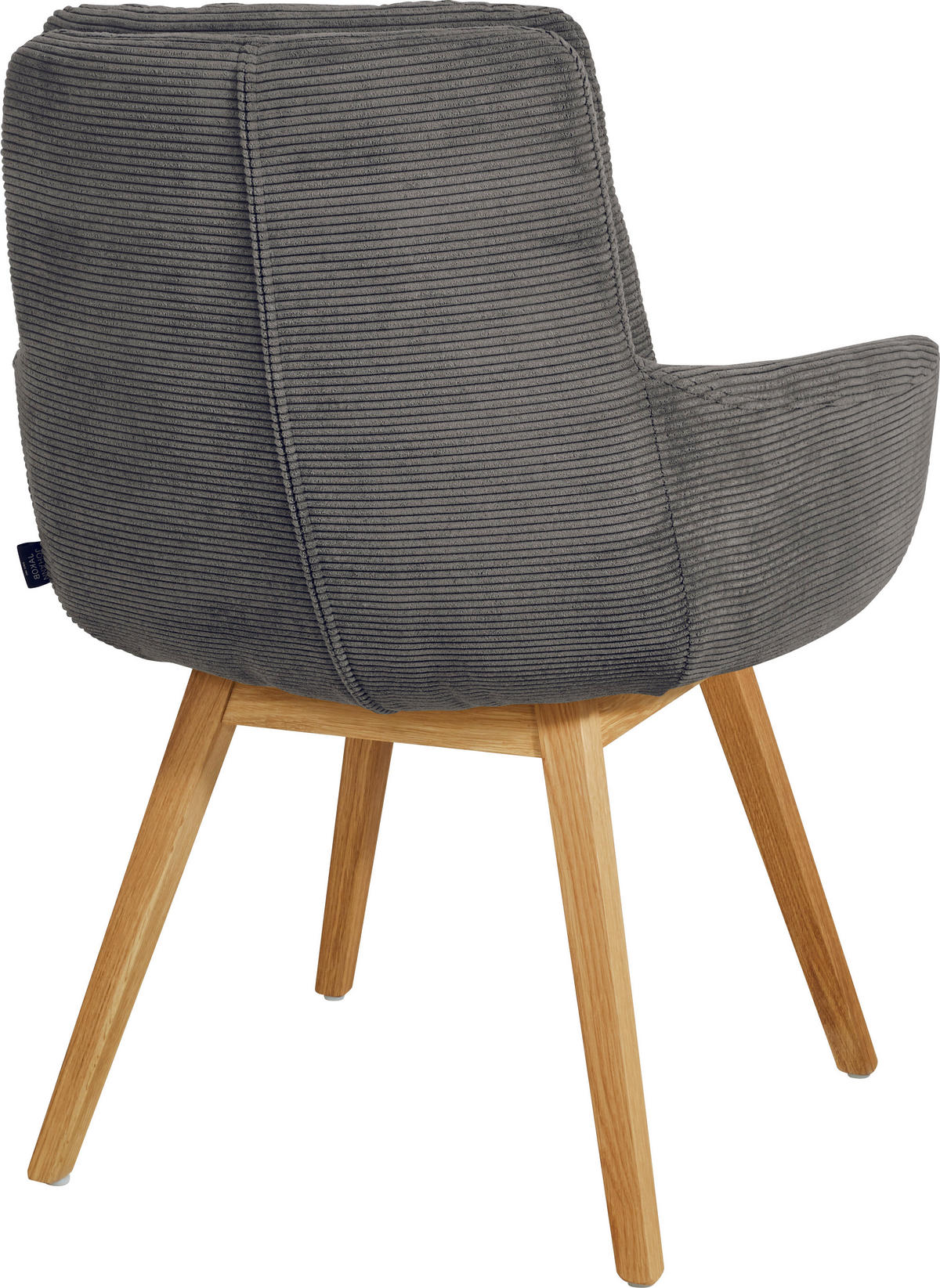 ARMLEHNSTUHL  in Cord  - Eichefarben/Anthrazit, Design, Holz/Textil (63/90/69cm) - Johann Jakob