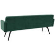SITZBANK 216/86/68 cm Cord Grün Metall  - Schwarz/Grün, Design, Textil/Metall (216/86/68cm) - Dieter Knoll
