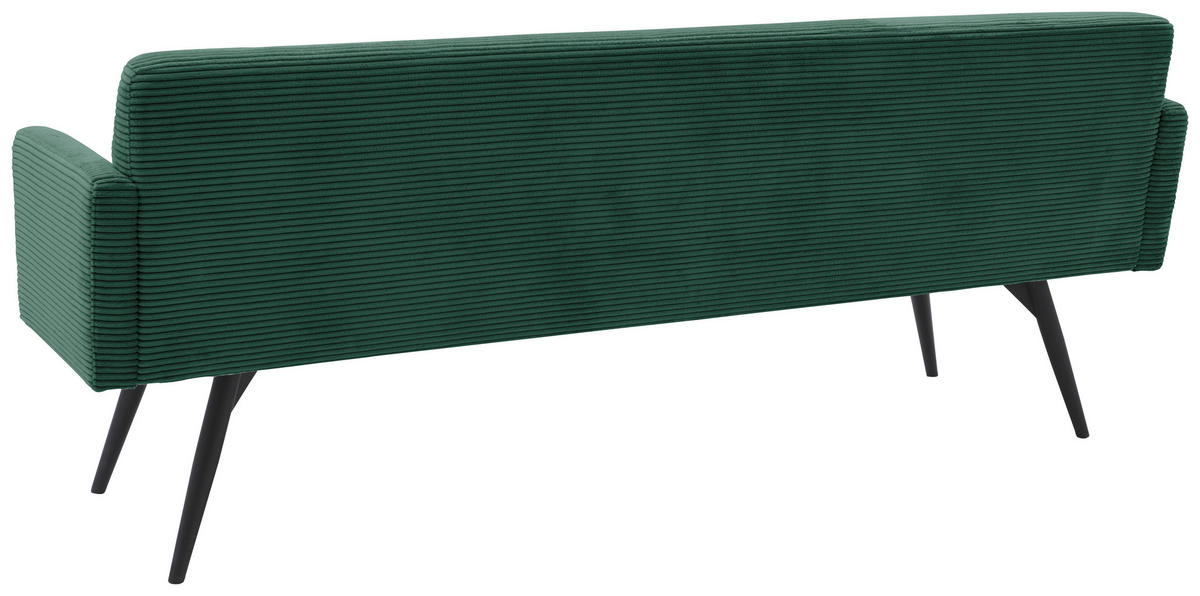 SITZBANK in Textil Grün  - Schwarz/Grün, Design, Textil/Metall (216/86/68cm) - Dieter Knoll