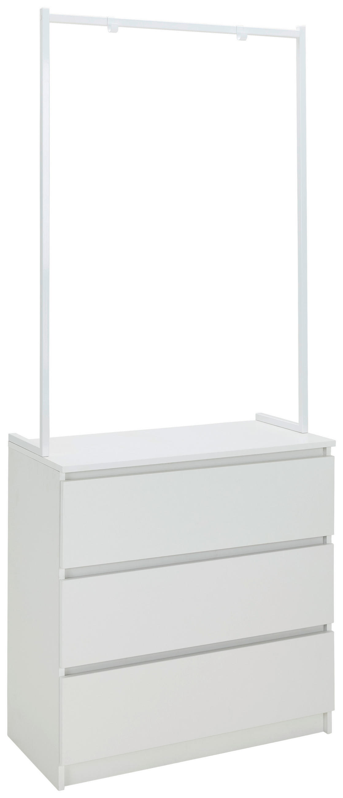 KOMMODE  in 80/195/40 cm  - Weiß, Basics, Holzwerkstoff/Metall (80/195/40cm) - Boxxx