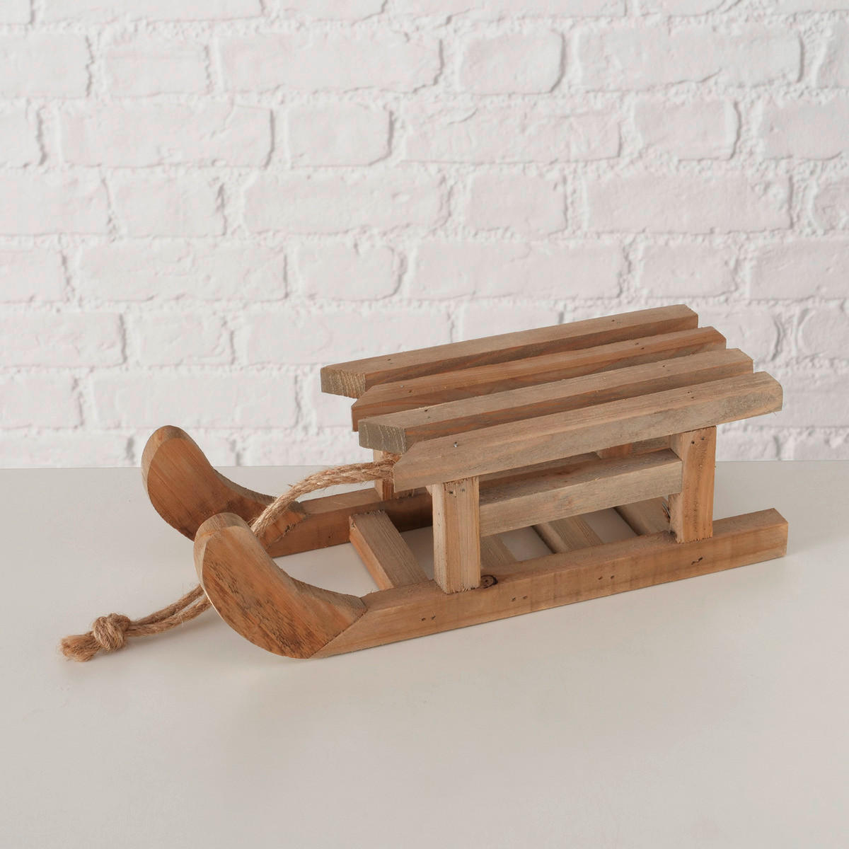 DEKOSCHLITTEN - Braun, Trend, Holz/Textil (30/11/9,5cm)