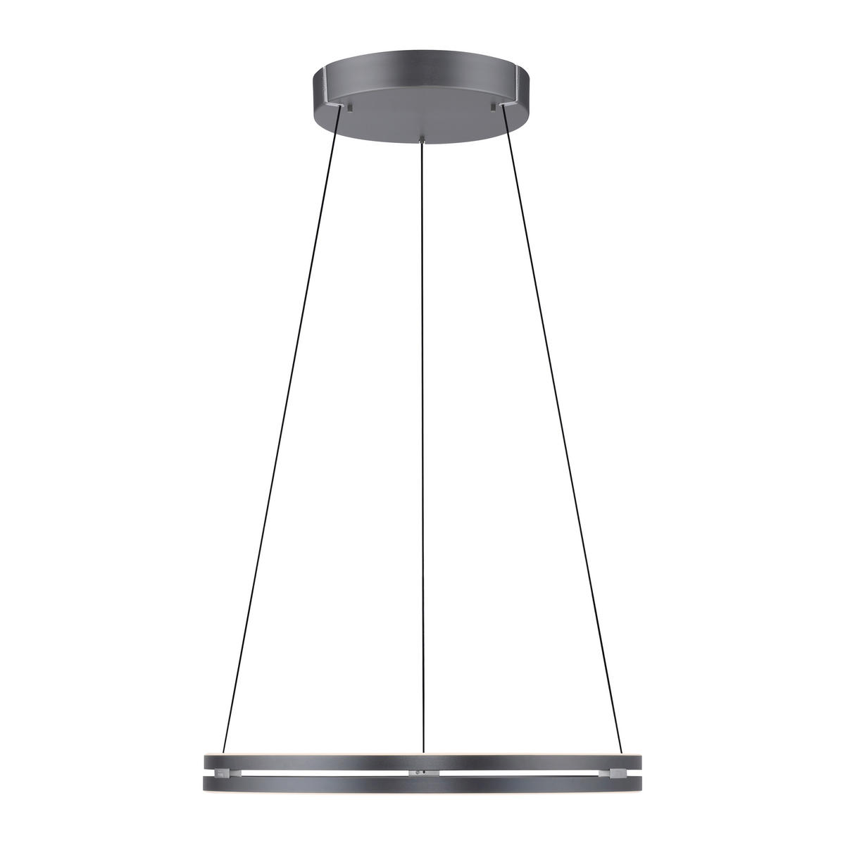LED-HÄNGELEUCHTE Pure-Loop 70.1/70.1/40-350 cm  - Grau, Design, Kunststoff/Metall (70.1/70.1/40-350cm) - Neuhaus PURE