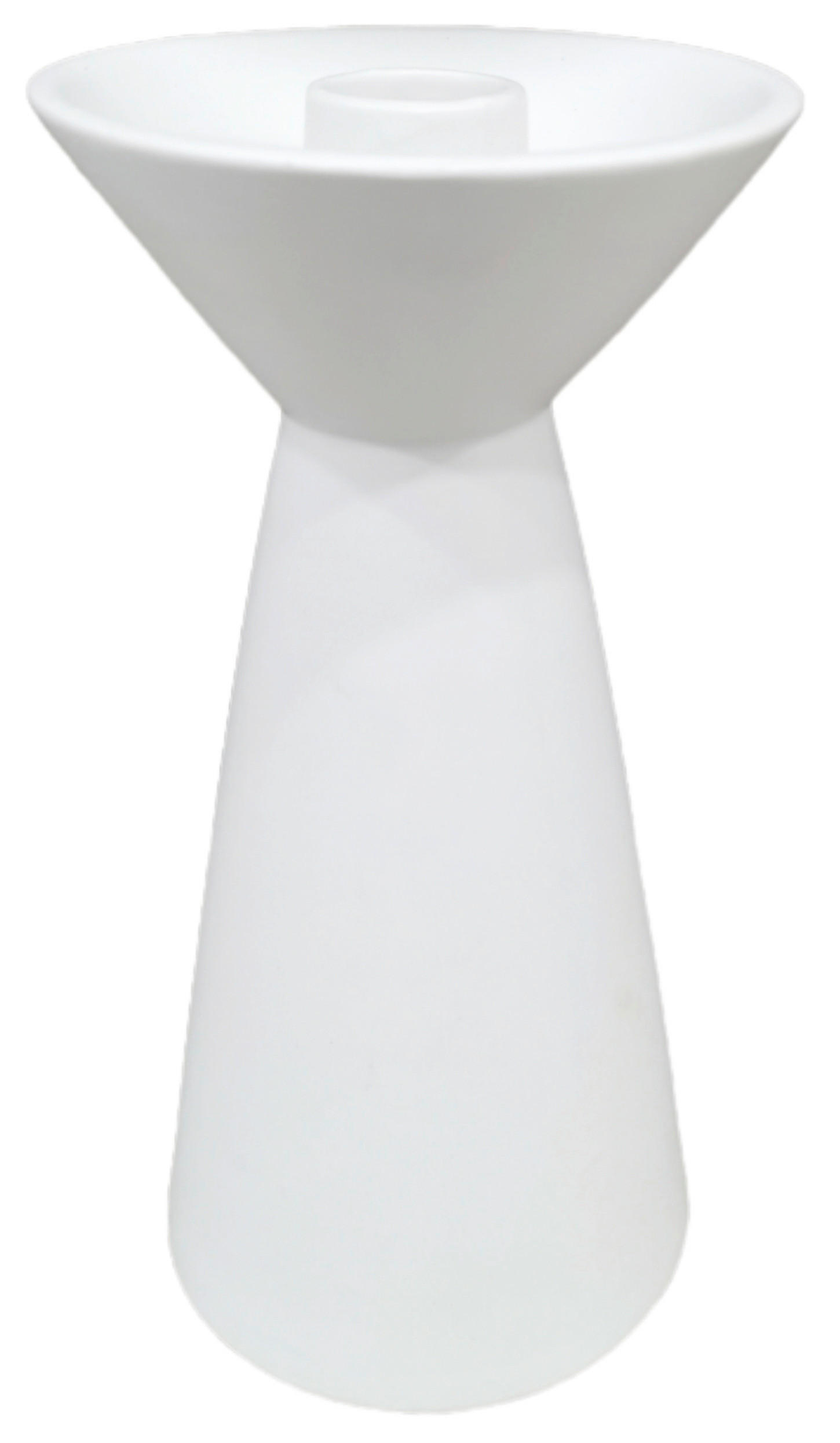 KERZENHALTER - Weiß, Basics, Keramik (10,5/20cm) - Ambia Home