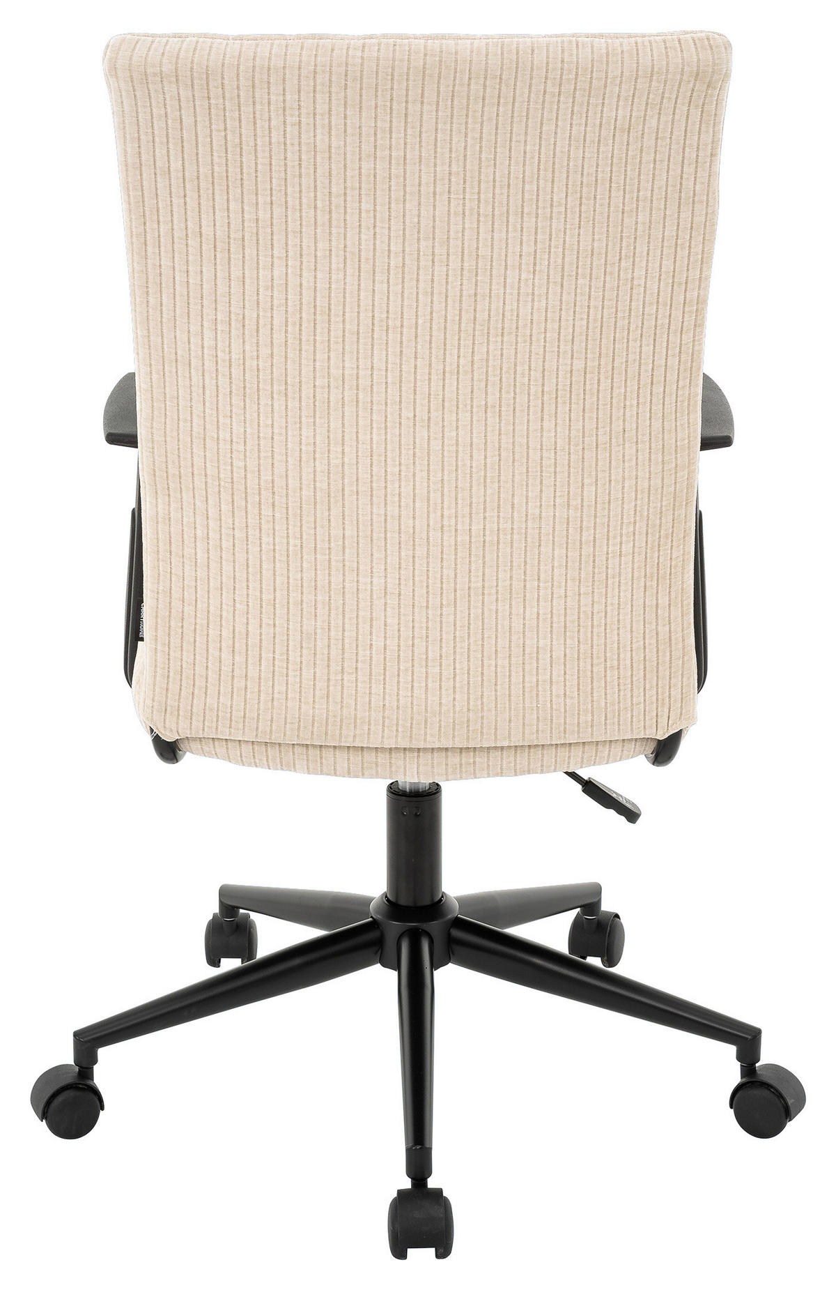 DREHSTUHL Cord Creme, Schwarz  - Creme/Schwarz, KONVENTIONELL, Kunststoff/Textil (59/93-101/62cm) - Carryhome