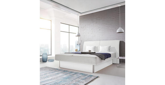 Wasserbett inkl. Montage - Weiß, MODERN, Holzwerkstoff/Textil (180/220cm) - Novel