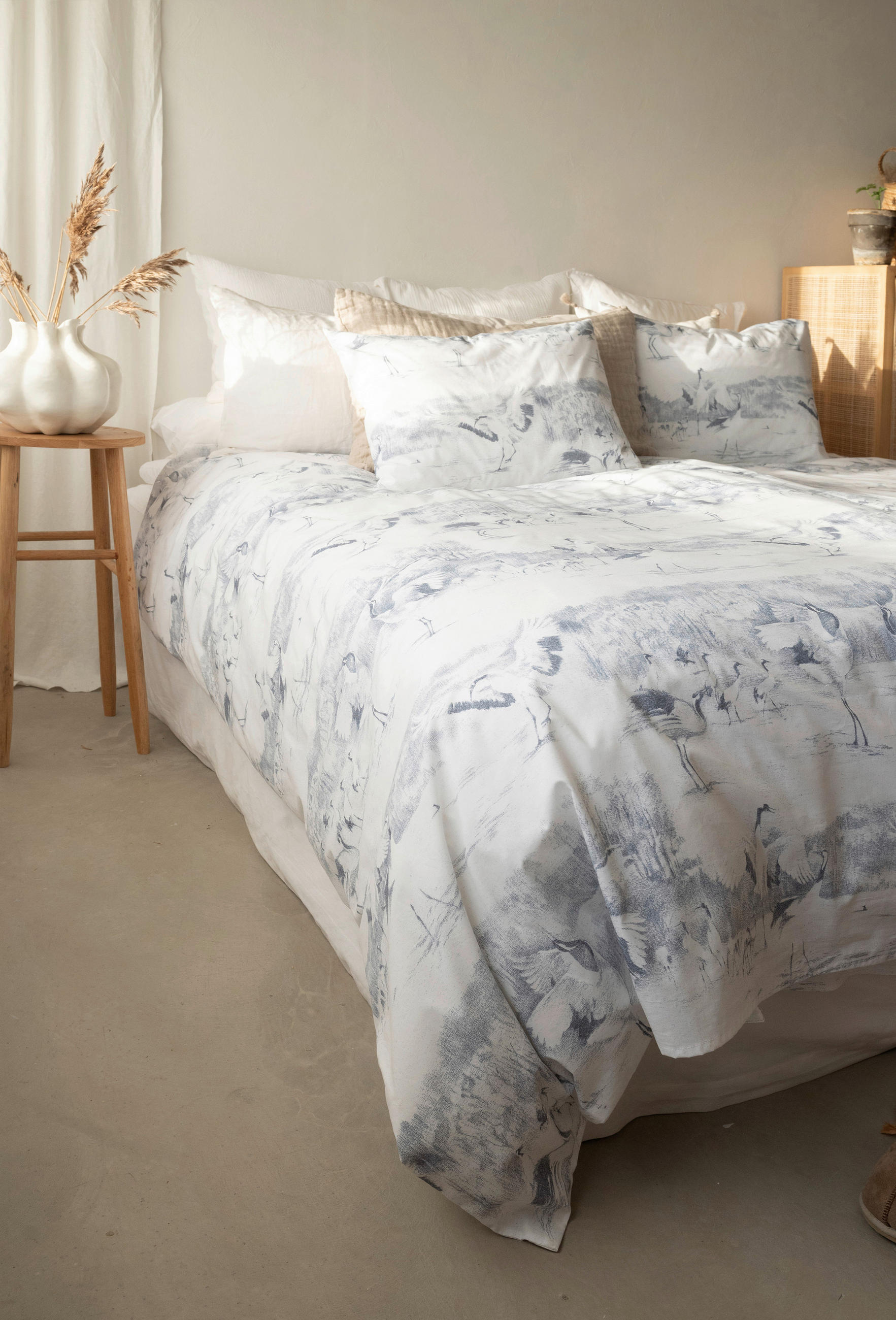 PÅSLAKANSET 150/200 cm  - vit/ljusblå, Basics, textil (150/200cm) - Best Price