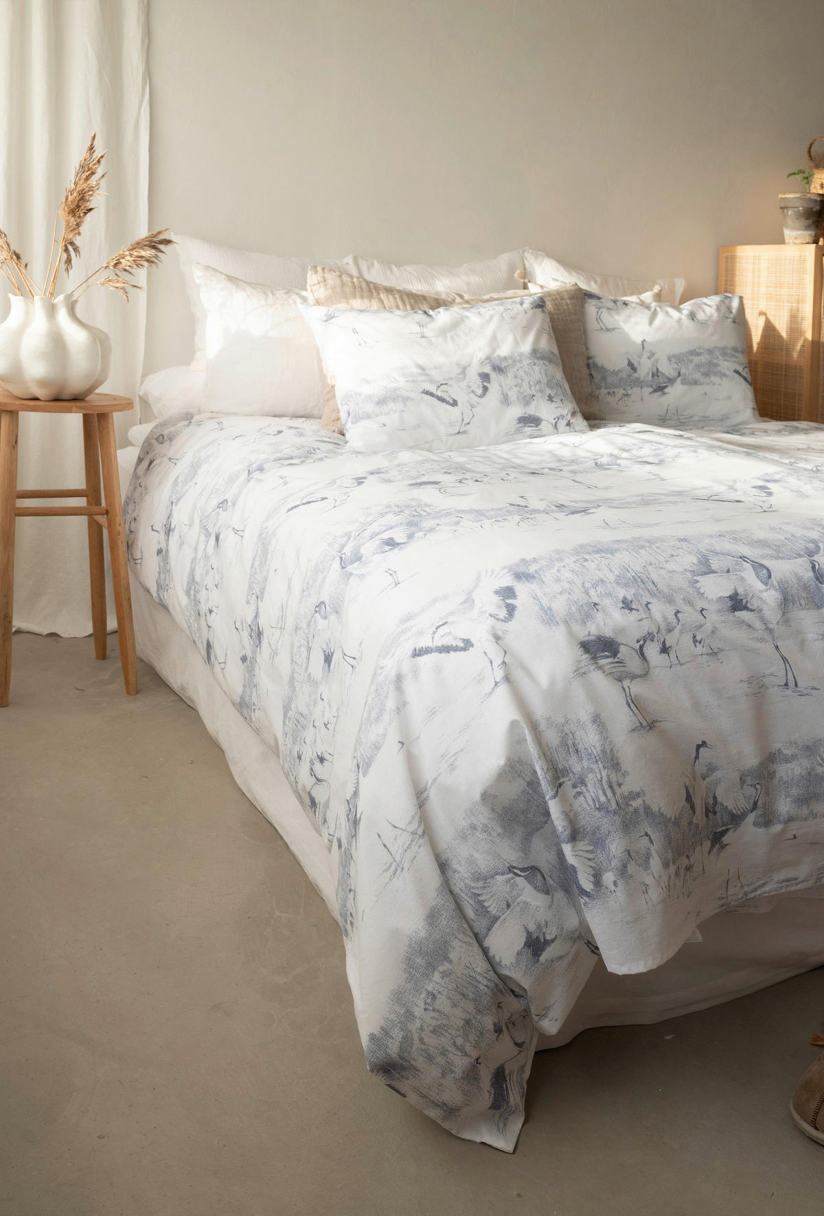 PÅSLAKANSET 150/200 cm  - vit/ljusblå, Basics, textil (150/200cm) - Best Price