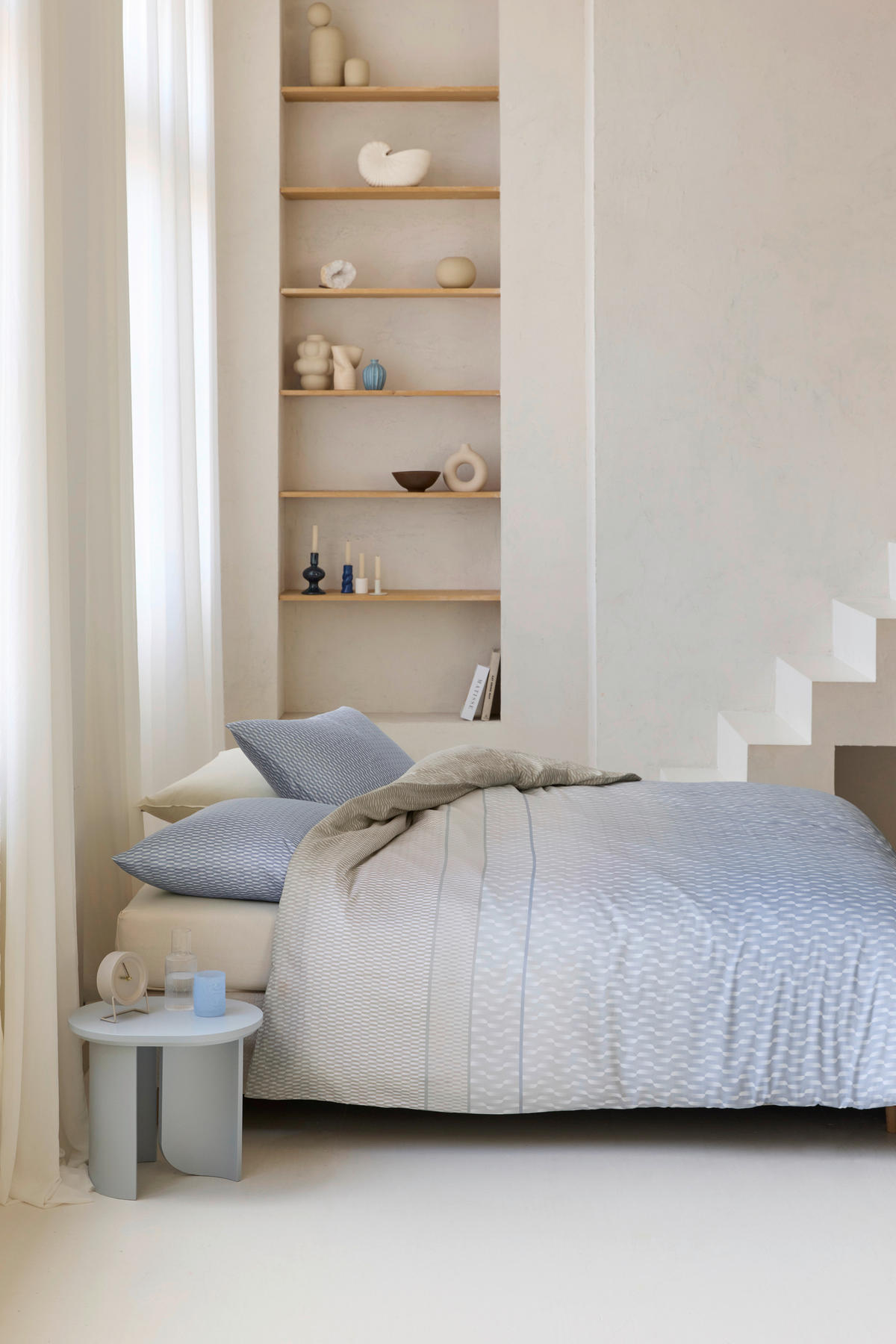 BETTWÄSCHE Naleen Satin 160/210 cm  - Blau, Basics, Textil (160/210cm) - Novel