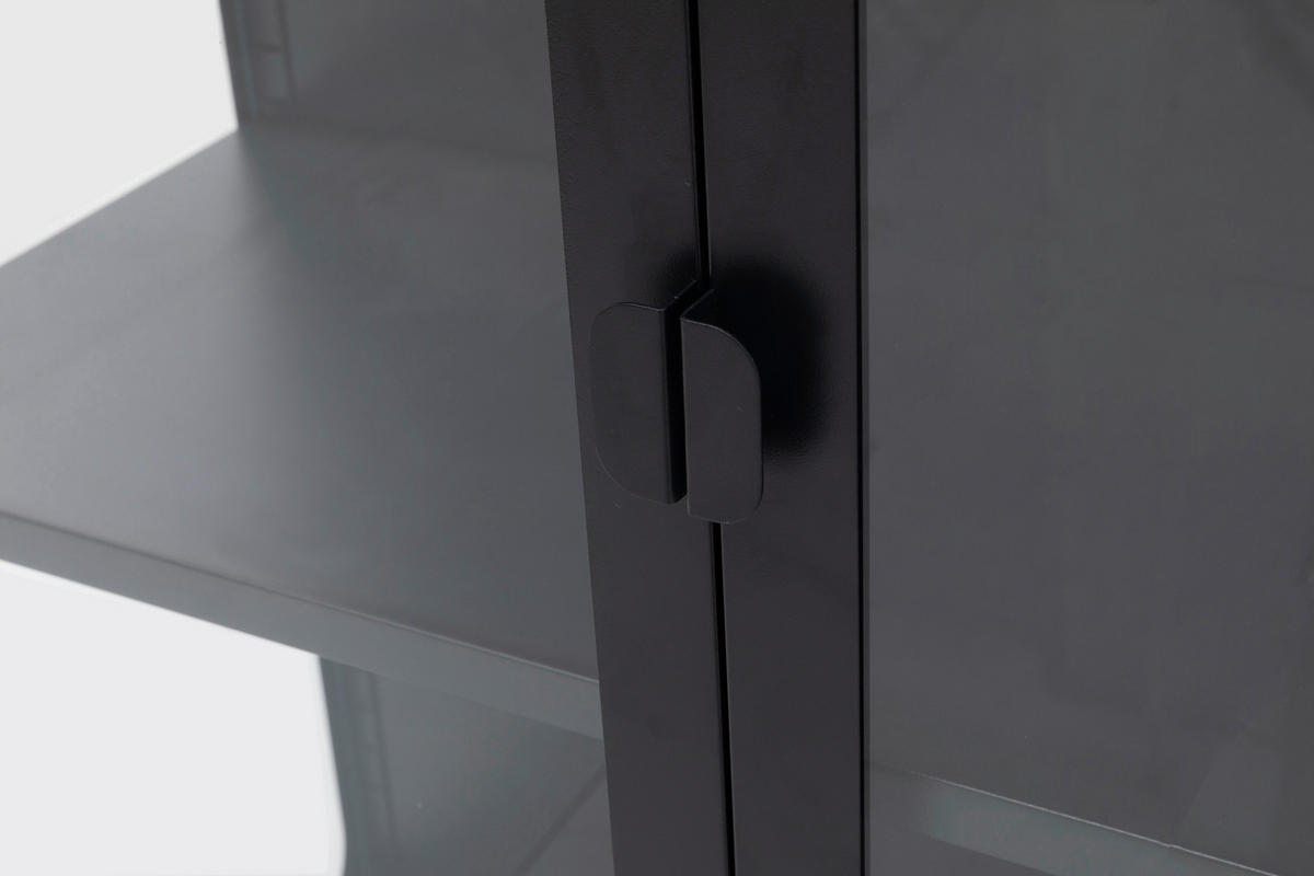 KOMMODE  in 80/140/35 cm  - Klar/Schwarz, Design, Glas/Metall (80/140/35cm) - MID.YOU