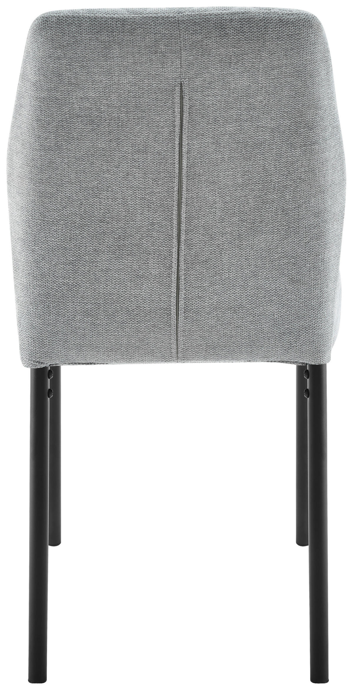 STUHL Webstoff Schwarz, Hellgrau  - Hellgrau/Schwarz, Design, Textil/Metall (44/86/52cm) - Ti'me