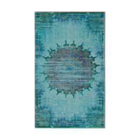 BADTEPPICH Blau, Türkis 70/120 cm  - Türkis/Blau, Basics, Kunststoff/Textil (70/120cm) - WECON HOME