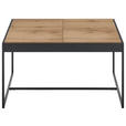 COUCHTISCH in Holz, Metall, Holzwerkstoff 83/83/45 cm  - Eichefarben/Schwarz, Design, Holz/Holzwerkstoff (83/83/45cm) - Novel