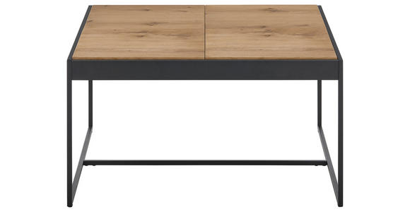 COUCHTISCH in Holz, Metall, Holzwerkstoff 83/83/45 cm  - Eichefarben/Schwarz, Design, Holz/Holzwerkstoff (83/83/45cm) - Novel
