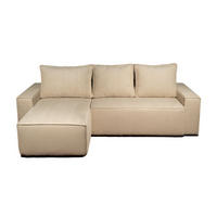SJEDEĆA GARNITURA tekstil  bež   - bež, Moderno, tekstil (255/160cm) - Hom`in