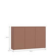 SIDEBOARD  154,2/99,1/34,9 cm  - Terracotta/Grau, MODERN, Holzwerkstoff/Kunststoff (154,2/99,1/34,9cm) - Carryhome