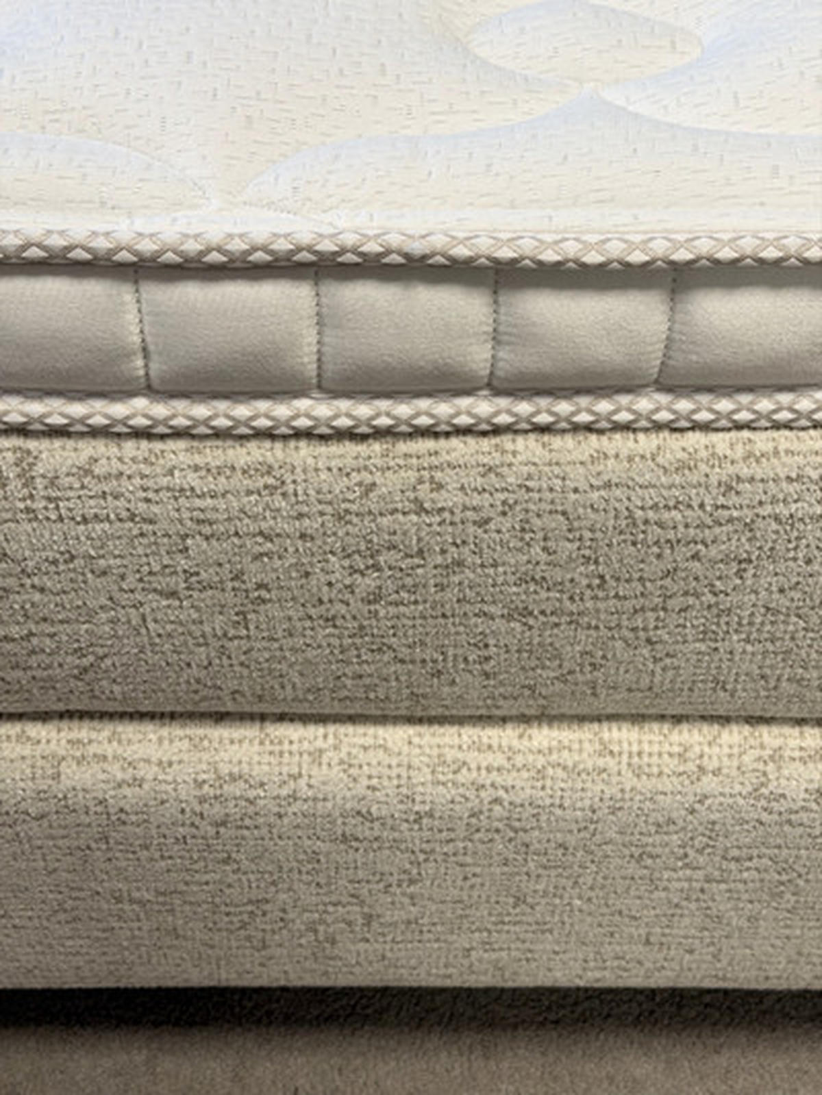 Pat Boxspring, 160/200 cm, bej - bej/negru, Basics, metal/textil (160/200cm) - Voleo