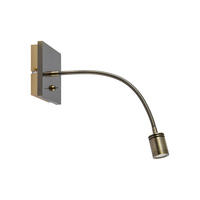 LED-WANDLEUCHTE - Bronzefarben, Konventionell, Kunststoff/Metall (11/11/35cm) - Novel