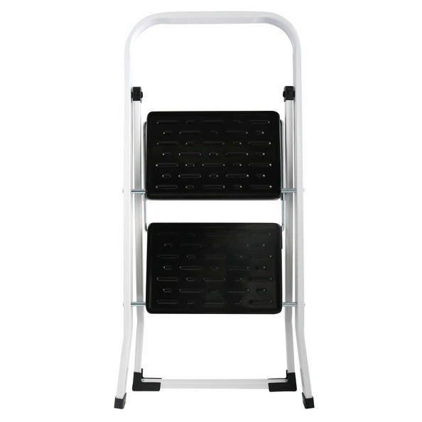 KLAPPTRITTLEITER - Schwarz/Weiß, Basics, Kunststoff/Metall (46/54,5/81cm) - Spirella