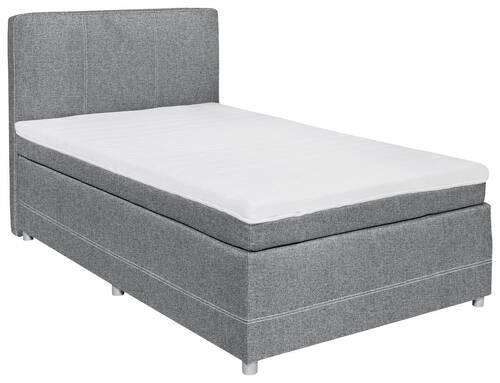 BOXSPRINGBETT 120/200 cm  in Grau  - Silberfarben/Grau, MODERN, Holzwerkstoff/Kunststoff (120/200cm) - MID.YOU