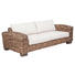 LOUNGESOFA Webstoff Rattan massiv - Naturfarben/Weiß, Trend, Holz/Textil (215/64/96cm) - Ambia Home LOUNGESOFA Webstoff Rattan massiv - Naturfarben/Weiß, Trend, Holz/Textil (215/64/96cm) - Ambia Home