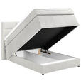 BOXSPRINGBETT 120/200 cm  in Grauweiß  - Grauweiß/Schwarz, KONVENTIONELL, Textil (120/200cm) - Carryhome