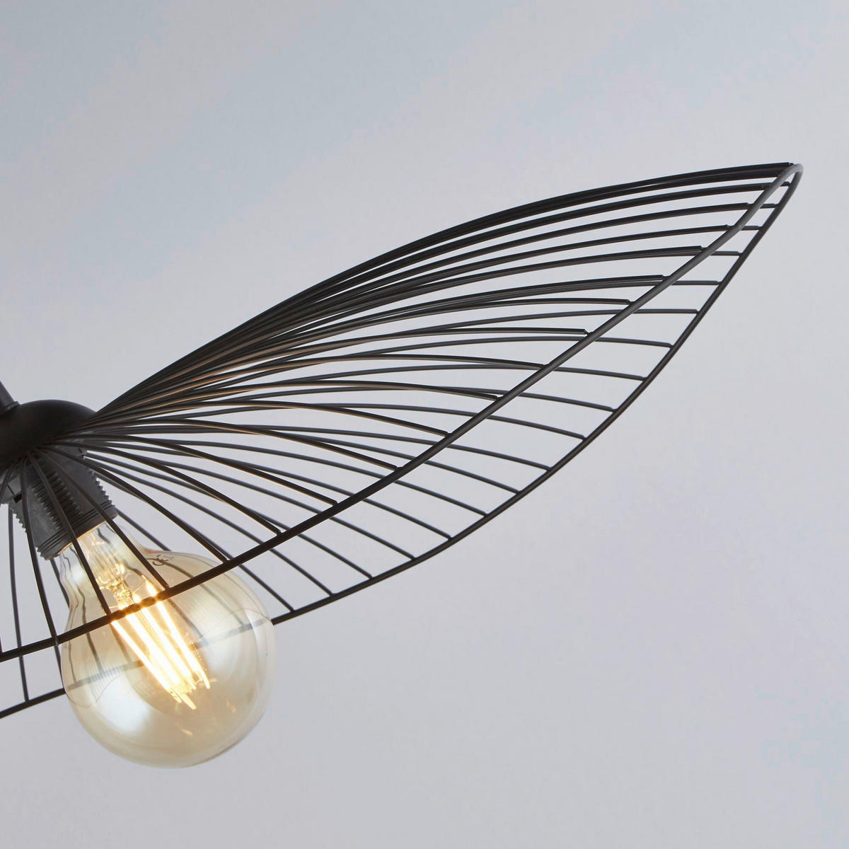 HÄNGLAMPA Wave Wire 71/120/53 cm  - svart, Design, metall (71/120/53cm)