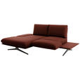 ECKSOFA  in Flachgewebe Rotorange  155/234 cm  - Rotorange/Schwarz, Design, Textil/Metall (155/234cm) - Dieter Knoll