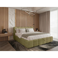 POLSTERBETT Lattenrost, Bettkasten Grün 160/200 cm  - Schwarz/Grün, KONVENTIONELL, Holz/Kunststoff (160/200cm) - Carryhome