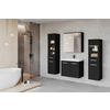 BADEZIMMER 5-teilig  in 120 cm  - Silberfarben/Schwarz, LIFESTYLE, Glas/Keramik (120cm) - P & B