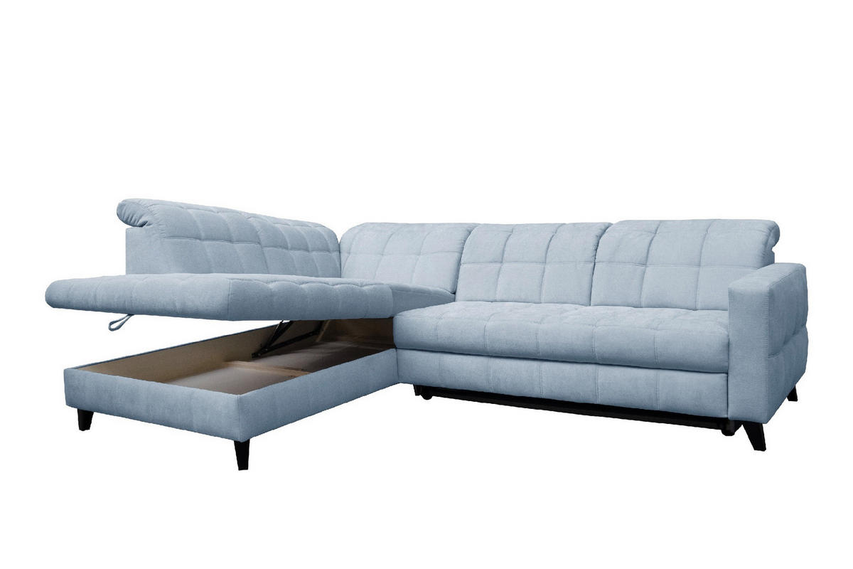 SAROKKANAPÉ textil kék  - fekete/kék, Design, textil/fa (216/297cm) - Xora