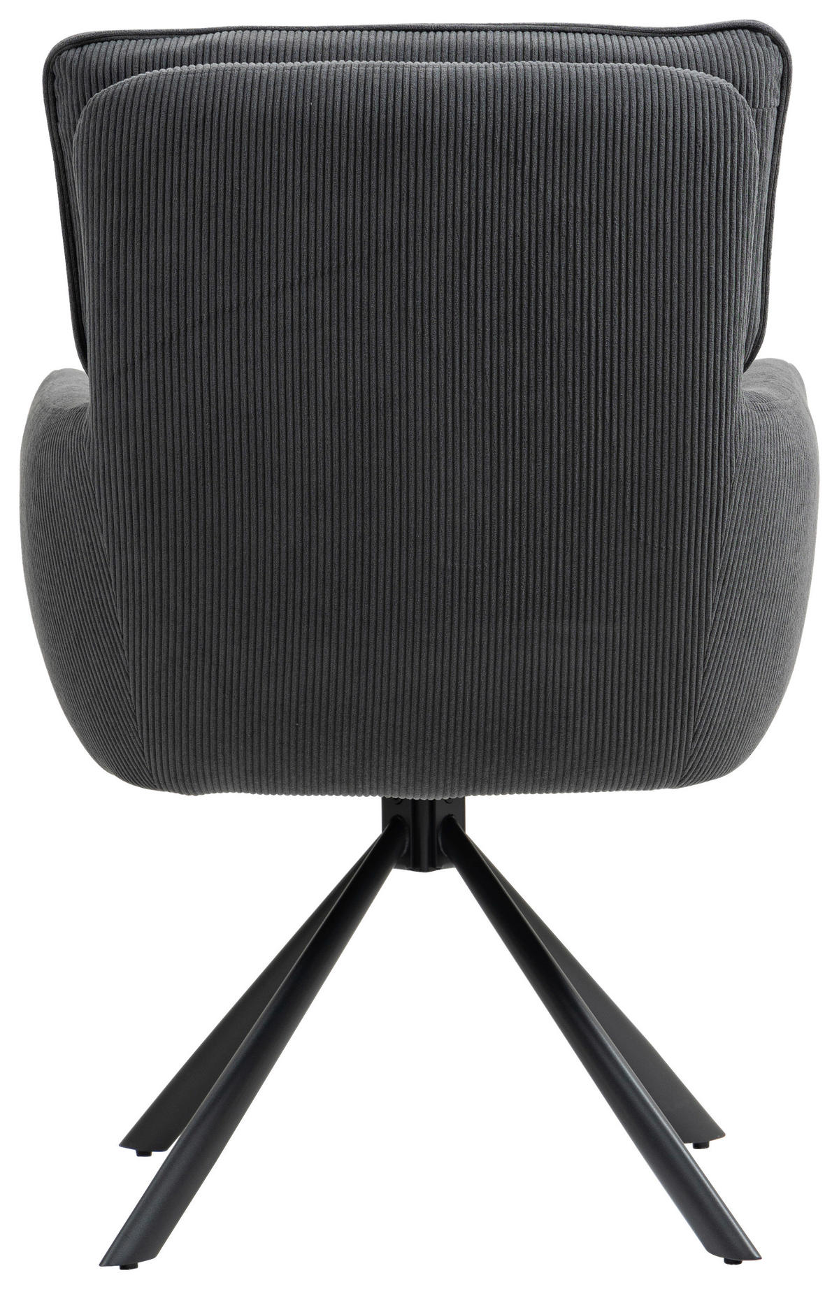 ARMLEHNSTUHL  in Cord  - Anthrazit/Schwarz, KONVENTIONELL, Textil/Metall (60/95/67cm) - MID.YOU