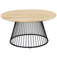 COUCHTISCH in Holz, Metall 80/80/40 cm  - Eichefarben/Schwarz, Natur, Holz/Metall (80/80/40cm) - Cantus