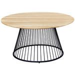 COUCHTISCH in Holz, Metall 80/80/40 cm  - Eichefarben/Schwarz, Natur, Holz/Metall (80/80/40cm) - Cantus