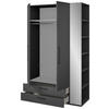 KLEIDERSCHRANK 2-türig Graphitfarben, Anthrazit  - Anthrazit/Graphitfarben, Design, Holzwerkstoff/Metall (126,3/213,6/59,3cm) - Cantus