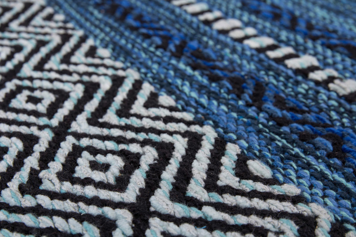 FLACHWEBETEPPICH 120/170 cm Blau  - Blau, Basics, Textil (120/170cm) - Novel