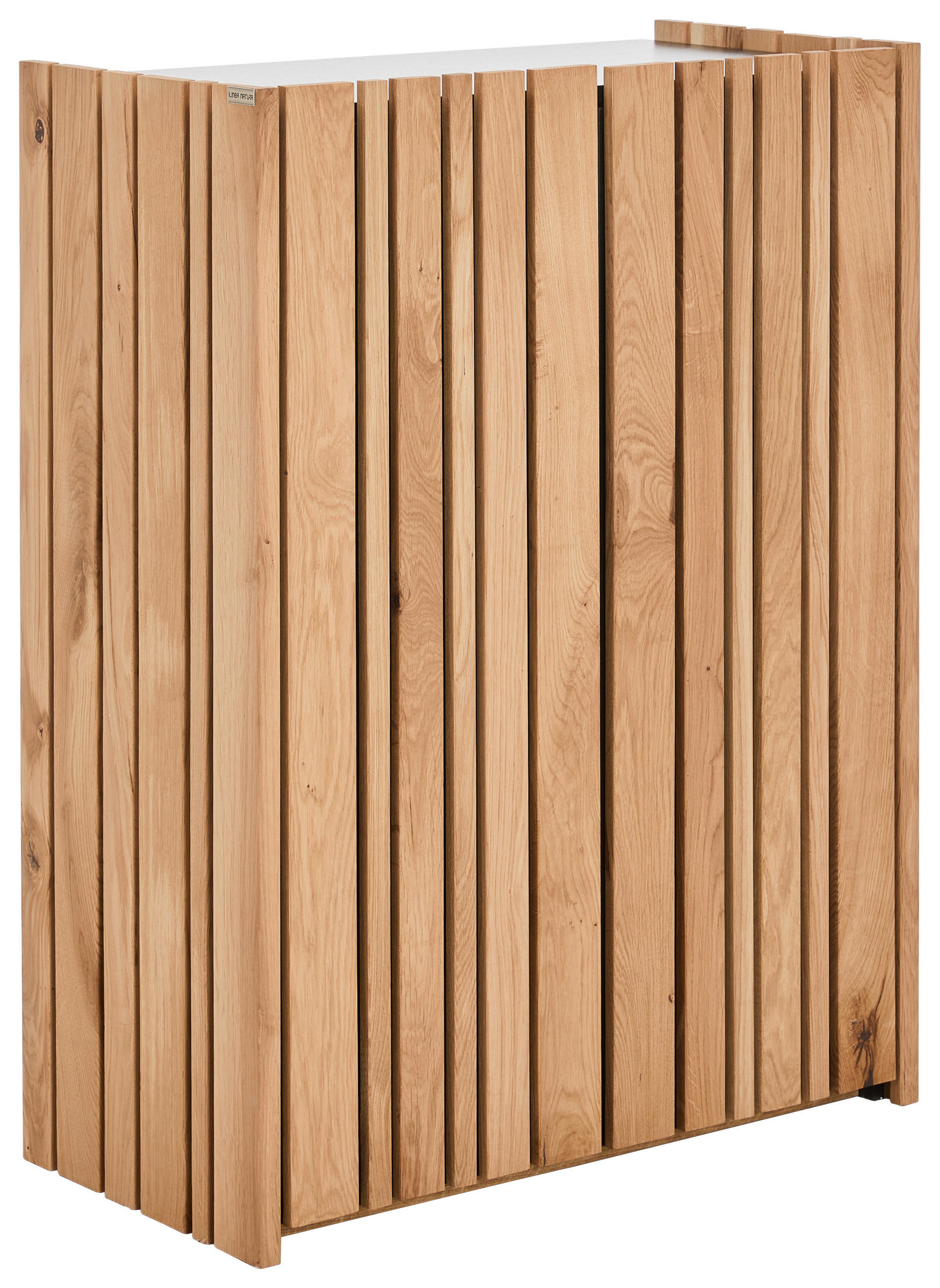 CIPŐSSZEKRÉNY 80/105/42 cm  - fekete/tölgyfa, Design, faalapú anyag/fa (80/105/42cm) - Linea Natura