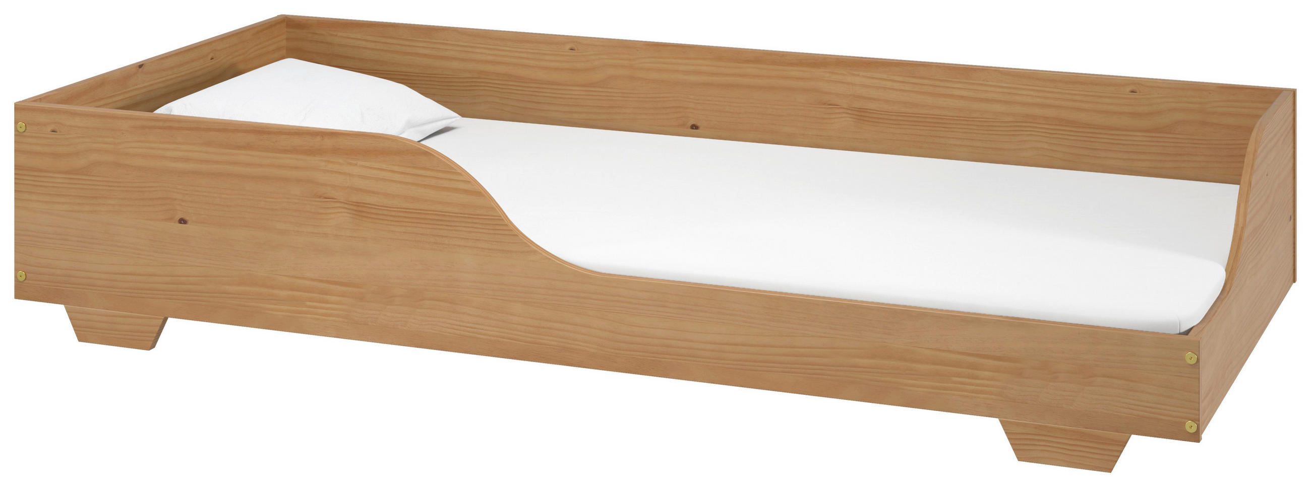 BODENBETT 90/200 cm  in Honig  - Honig, MODERN, Holz (90/200cm) - MID.YOU