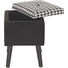 HOCKER Schwarz, Weiß - Schwarz/Weiß, MODERN, Holzwerkstoff/Textil (40/45/40cm) - CARRYHOME