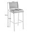 BARHOCKER Lederlook Edelstahlfarben, Rot - Edelstahlfarben/Rot, Design, Textil/Metall (44/105/53cm) - Dieter Knoll