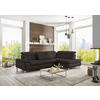 ECKSOFA in Echtleder Dunkelbraun  309/211 cm  - Dunkelbraun/Alufarben, Design, Leder/Metall (309/211cm) - Beldomo Speed