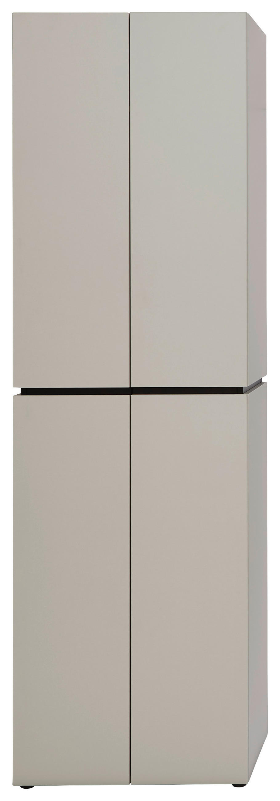 GARDEROBENSCHRANK  in 60/199/37 cm  - Kaschmir/Schwarz, Design, Holzwerkstoff/Kunststoff (60/199/37cm) - Voleo