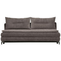 KANAPÉÁGY szürkésbarna  - fekete/szürkésbarna, Modern, textil/fém (208/73/92/102cm) - Novel