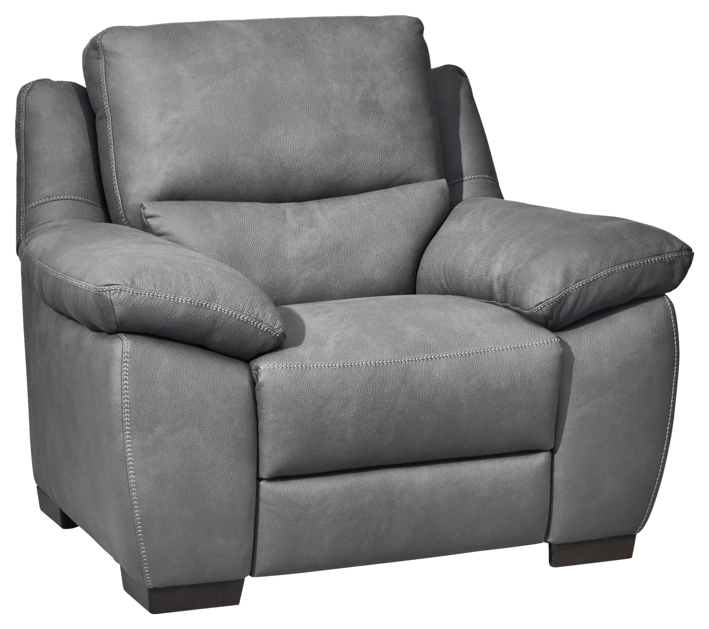 SESSEL mit elektr.Funktion Webstoff Grau - Wengefarben/Weiß, KONVENTIONELL, Holz/Textil (119/96-157/99cm) - Livetastic