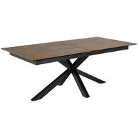 MATBORD brun rektangulär  utdragbar  - brun/svart, Design, metall/keramik (200-240/100/75,5cm) - MID.YOU