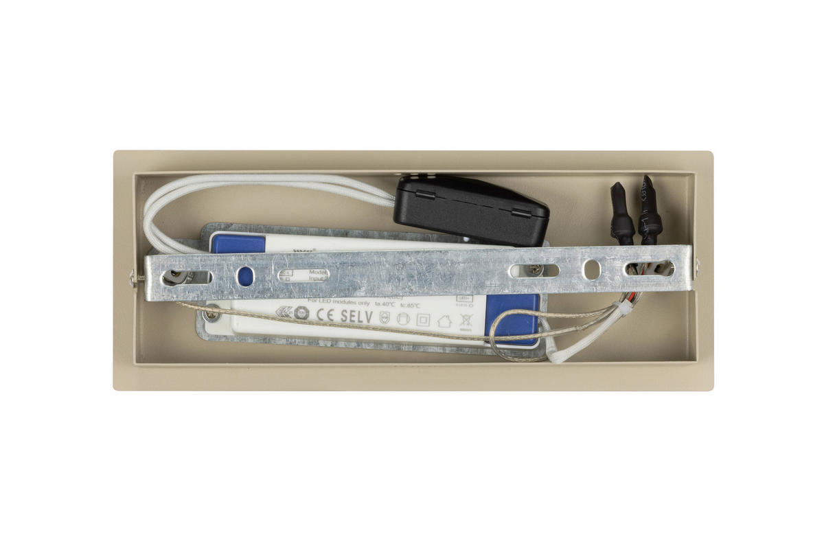 LED-HÄNGELEUCHTE Acrux 104/10/150 cm   - Sandfarben, Design, Kunststoff/Metall (104/10/150cm) - Novel