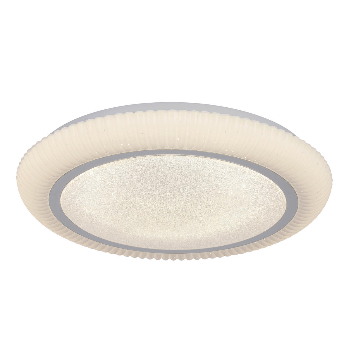 LED-DECKENLEUCHTE 38/38/7 cm   - Chromfarben/Weiß, KONVENTIONELL, Kunststoff/Metall (38/38/7cm)